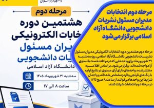 مرحله دوم انتخابات مدیران مسئول نشریات دانشجویی دانشگاه آزاد اسلامی